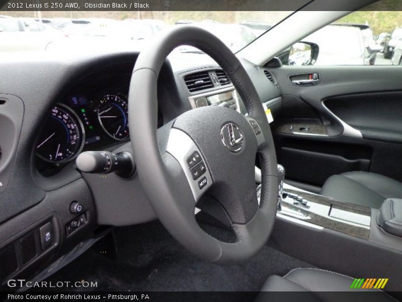 Obsidian Black / Black 2012 Lexus IS 250 AWD