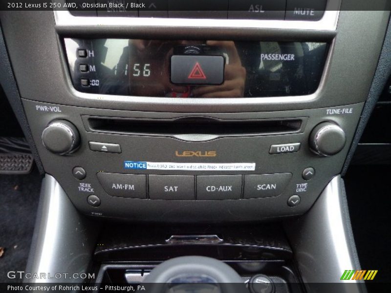 Obsidian Black / Black 2012 Lexus IS 250 AWD