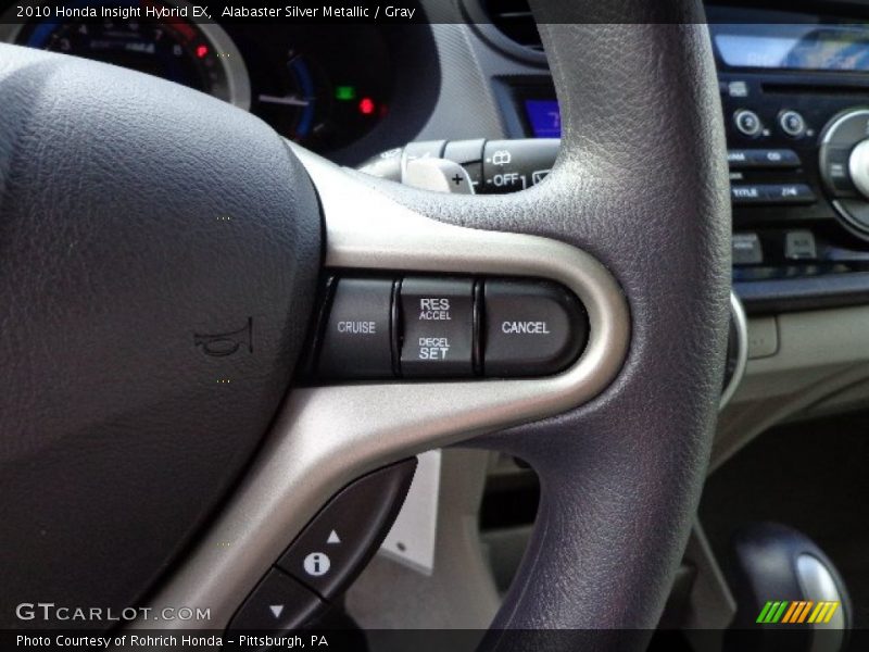Alabaster Silver Metallic / Gray 2010 Honda Insight Hybrid EX