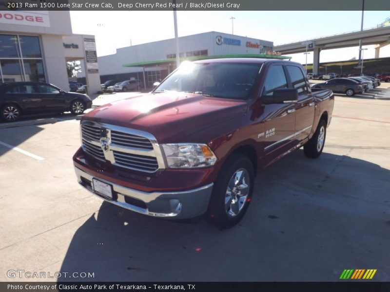 Deep Cherry Red Pearl / Black/Diesel Gray 2013 Ram 1500 Lone Star Crew Cab