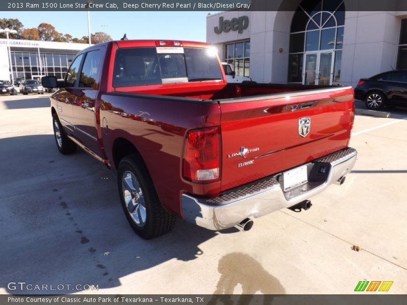 Deep Cherry Red Pearl / Black/Diesel Gray 2013 Ram 1500 Lone Star Crew Cab