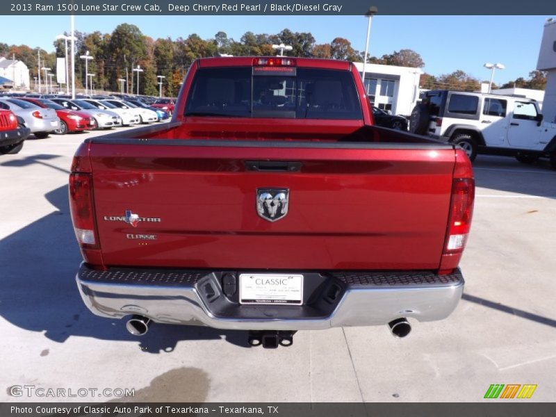 Deep Cherry Red Pearl / Black/Diesel Gray 2013 Ram 1500 Lone Star Crew Cab