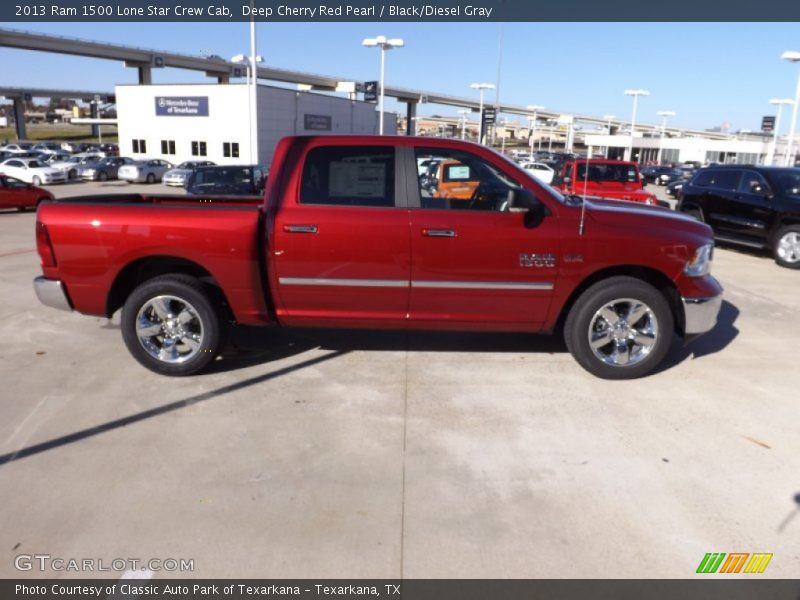 Deep Cherry Red Pearl / Black/Diesel Gray 2013 Ram 1500 Lone Star Crew Cab