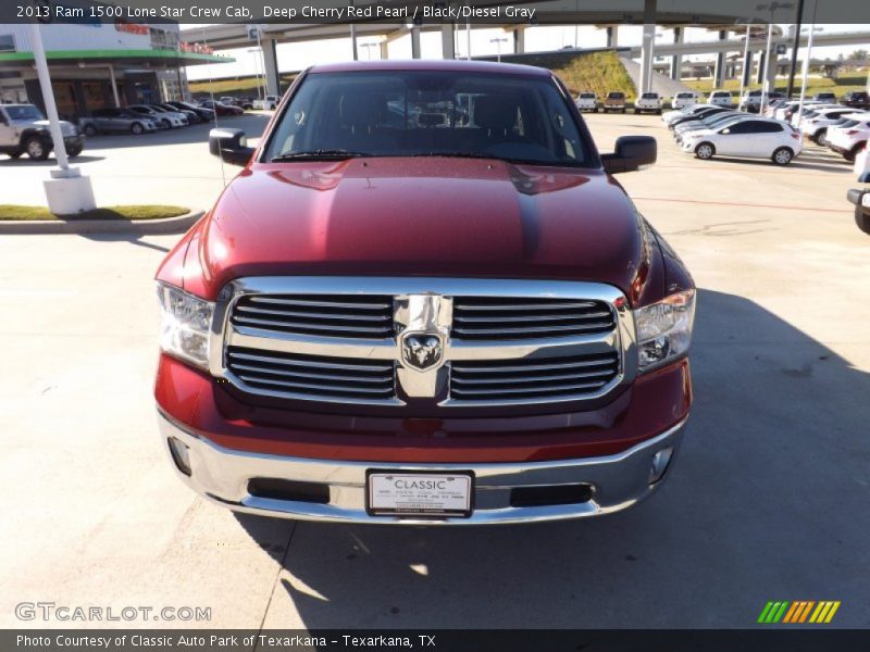 Deep Cherry Red Pearl / Black/Diesel Gray 2013 Ram 1500 Lone Star Crew Cab