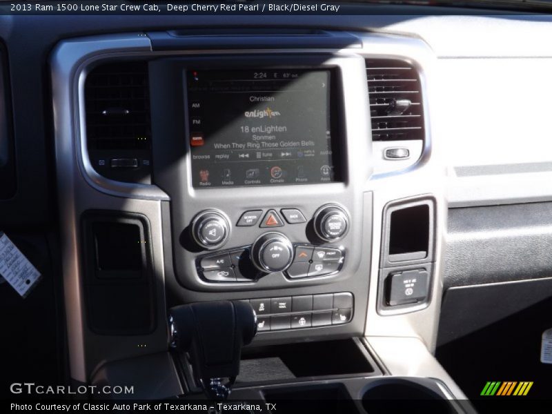 Deep Cherry Red Pearl / Black/Diesel Gray 2013 Ram 1500 Lone Star Crew Cab