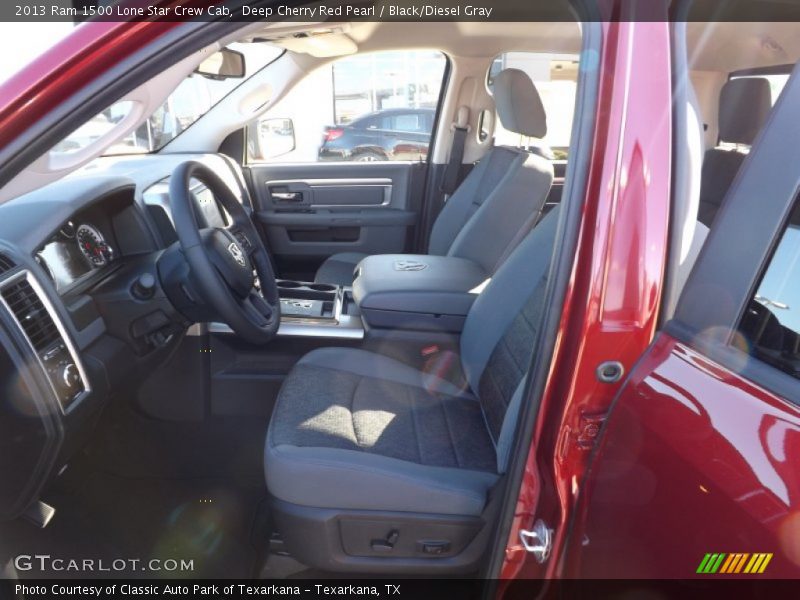 Deep Cherry Red Pearl / Black/Diesel Gray 2013 Ram 1500 Lone Star Crew Cab