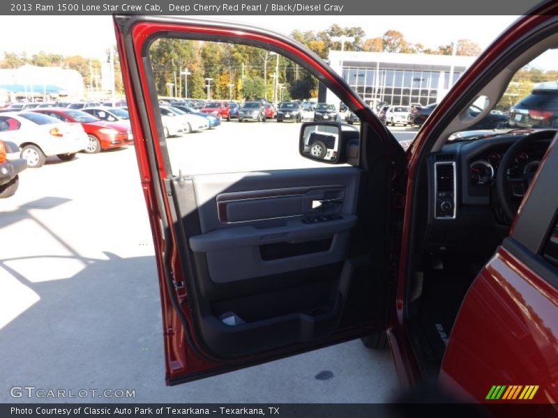 Deep Cherry Red Pearl / Black/Diesel Gray 2013 Ram 1500 Lone Star Crew Cab