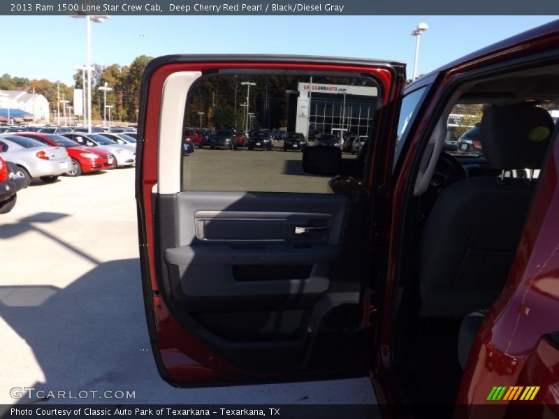 Deep Cherry Red Pearl / Black/Diesel Gray 2013 Ram 1500 Lone Star Crew Cab
