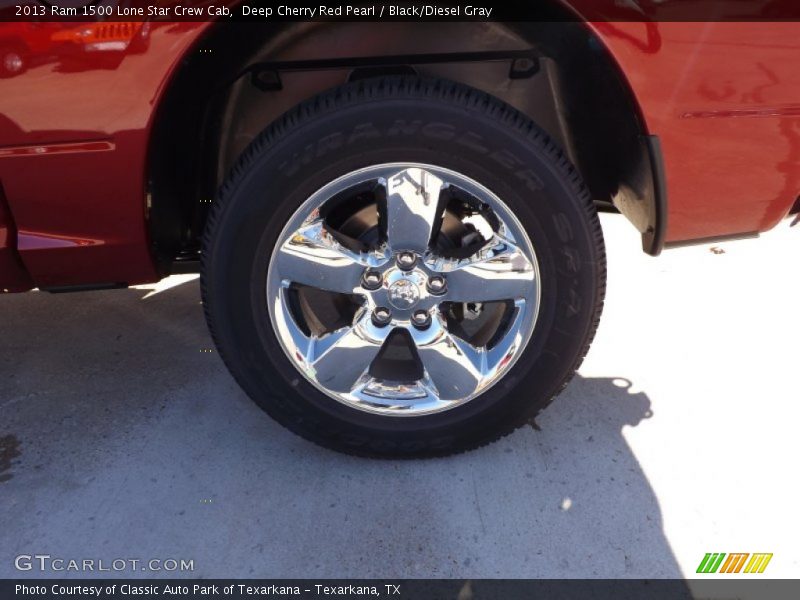 Deep Cherry Red Pearl / Black/Diesel Gray 2013 Ram 1500 Lone Star Crew Cab