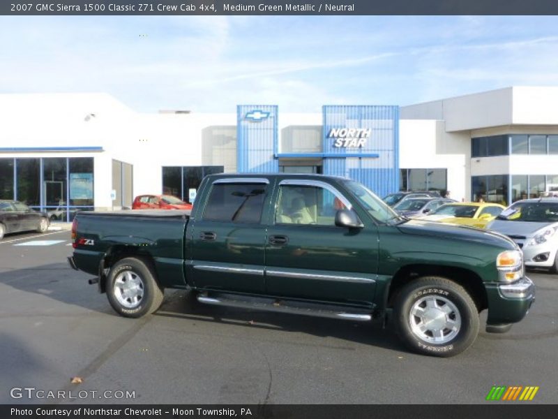 Medium Green Metallic / Neutral 2007 GMC Sierra 1500 Classic Z71 Crew Cab 4x4