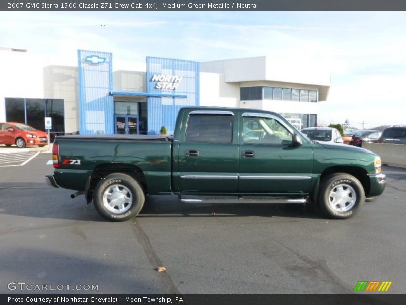 Medium Green Metallic / Neutral 2007 GMC Sierra 1500 Classic Z71 Crew Cab 4x4