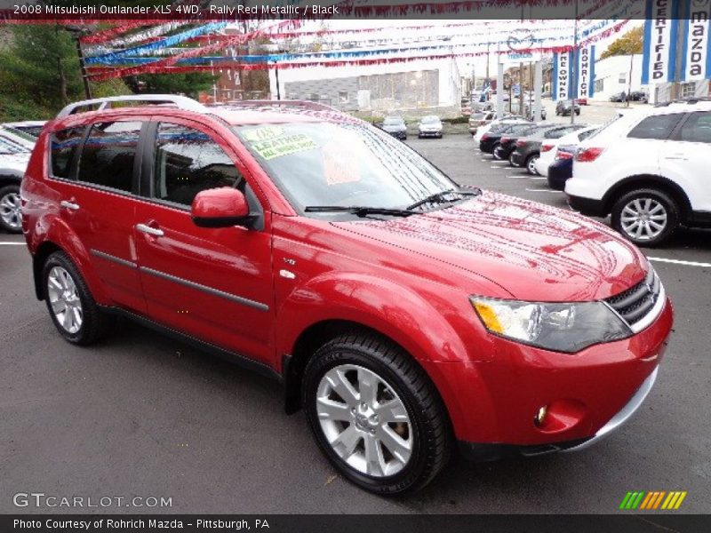 Rally Red Metallic / Black 2008 Mitsubishi Outlander XLS 4WD