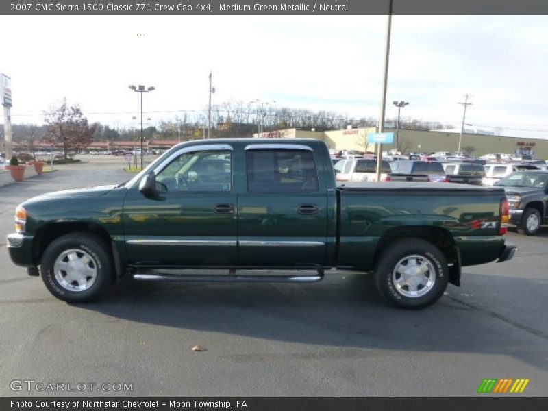 Medium Green Metallic / Neutral 2007 GMC Sierra 1500 Classic Z71 Crew Cab 4x4