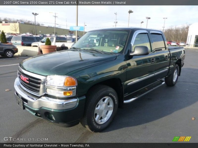 Medium Green Metallic / Neutral 2007 GMC Sierra 1500 Classic Z71 Crew Cab 4x4