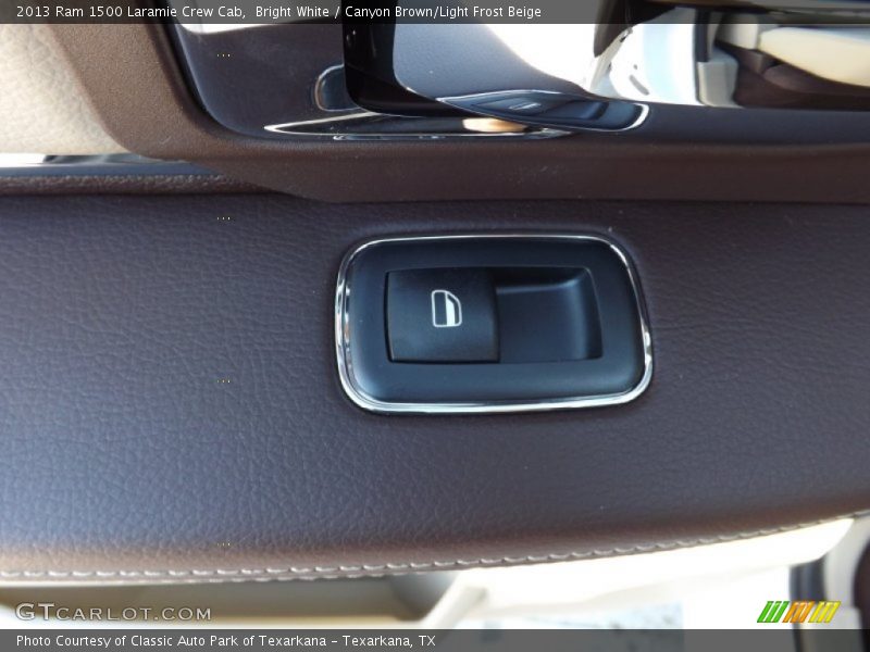 Bright White / Canyon Brown/Light Frost Beige 2013 Ram 1500 Laramie Crew Cab