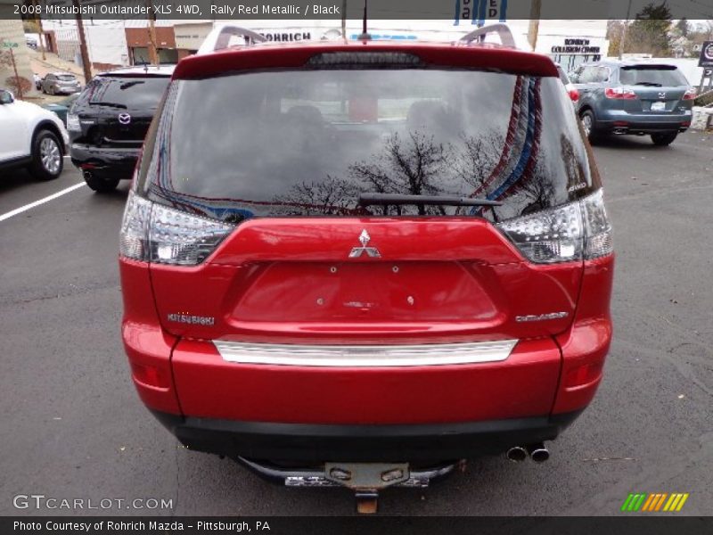 Rally Red Metallic / Black 2008 Mitsubishi Outlander XLS 4WD