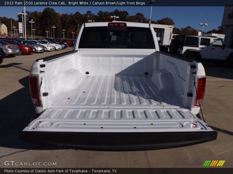 Bright White / Canyon Brown/Light Frost Beige 2013 Ram 1500 Laramie Crew Cab