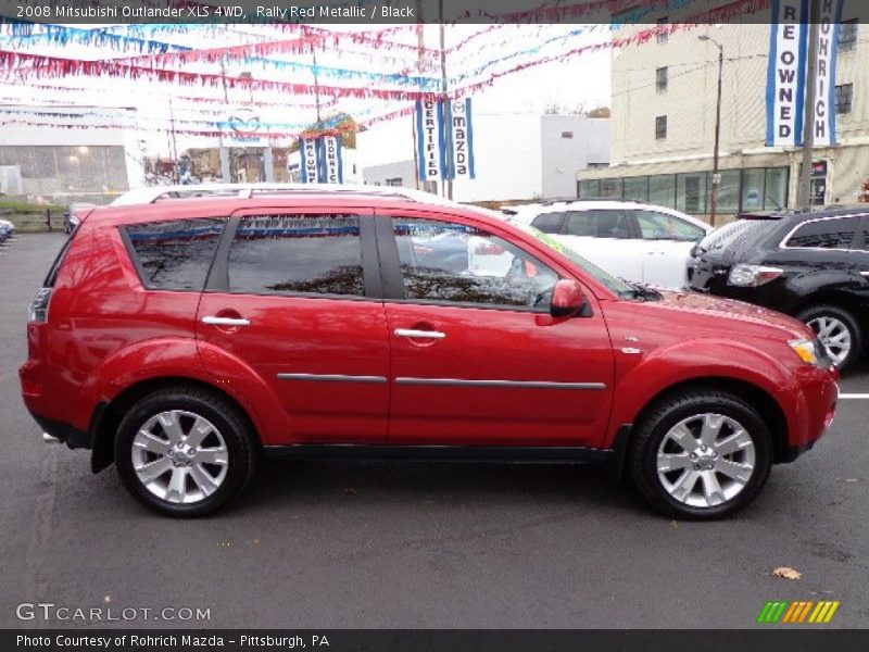 Rally Red Metallic / Black 2008 Mitsubishi Outlander XLS 4WD