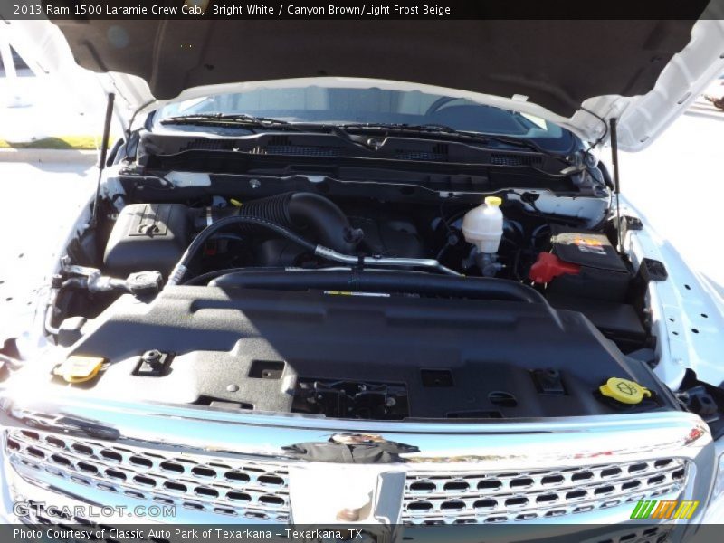 Bright White / Canyon Brown/Light Frost Beige 2013 Ram 1500 Laramie Crew Cab