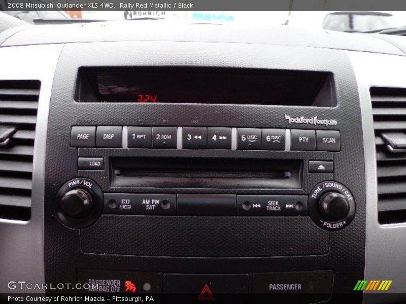 Rally Red Metallic / Black 2008 Mitsubishi Outlander XLS 4WD