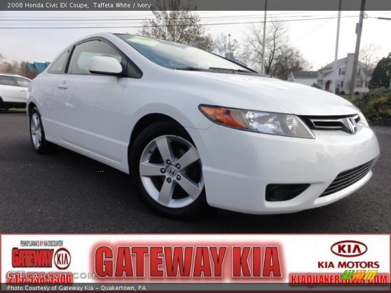 Taffeta White / Ivory 2008 Honda Civic EX Coupe