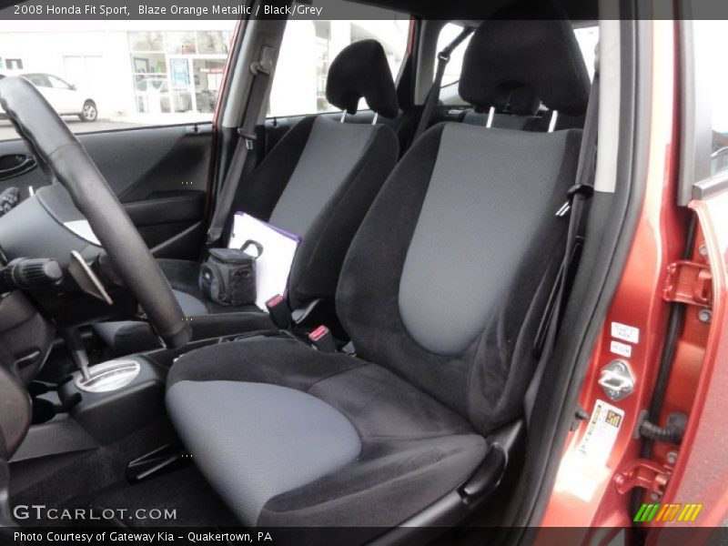 Blaze Orange Metallic / Black/Grey 2008 Honda Fit Sport