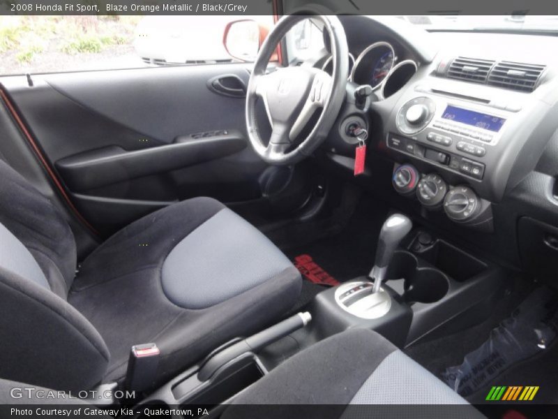 Blaze Orange Metallic / Black/Grey 2008 Honda Fit Sport