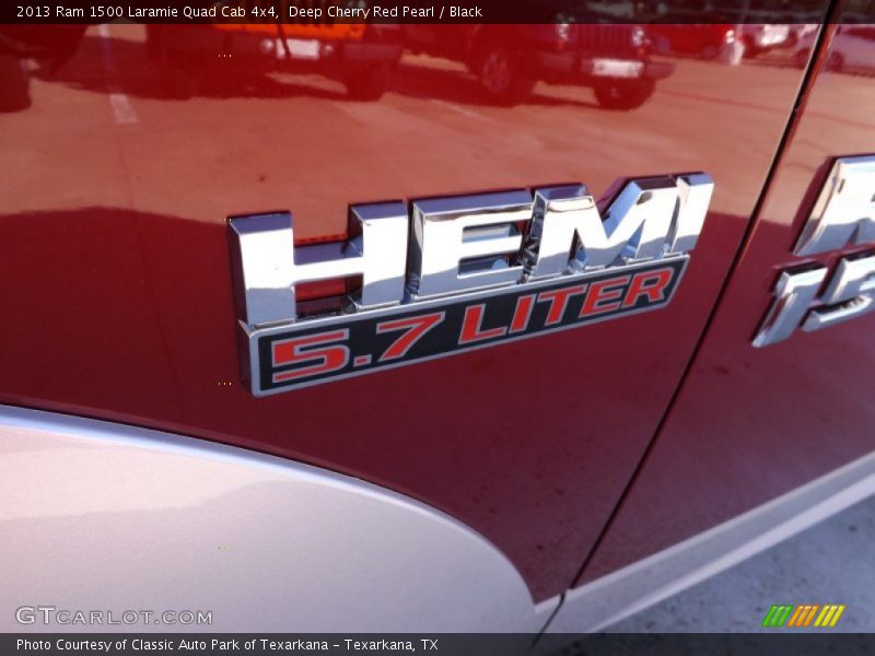 Deep Cherry Red Pearl / Black 2013 Ram 1500 Laramie Quad Cab 4x4