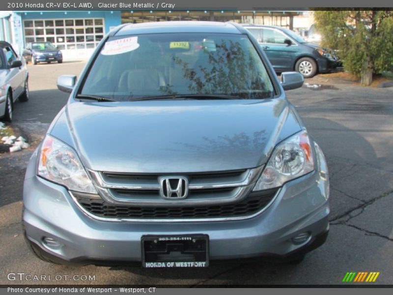 Glacier Blue Metallic / Gray 2010 Honda CR-V EX-L AWD
