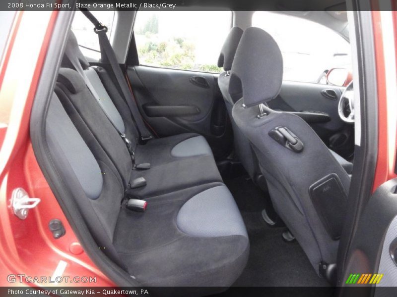 Blaze Orange Metallic / Black/Grey 2008 Honda Fit Sport