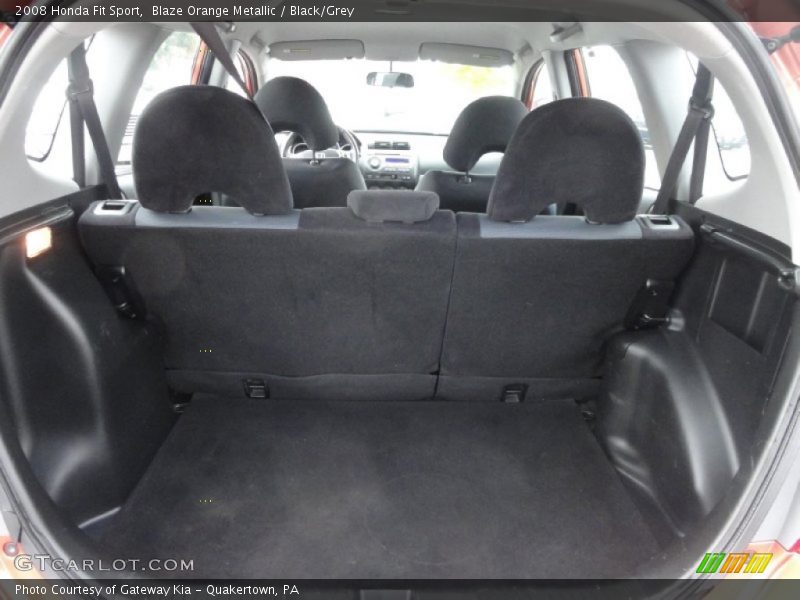 Blaze Orange Metallic / Black/Grey 2008 Honda Fit Sport