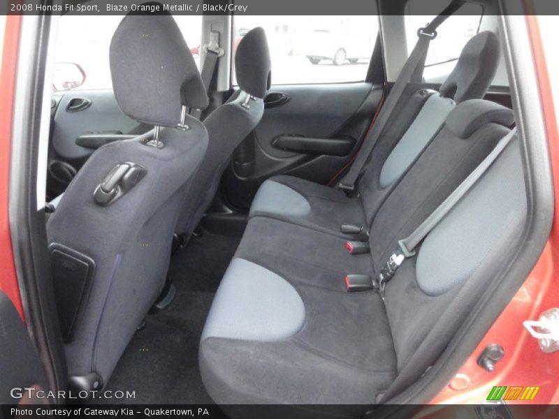 Blaze Orange Metallic / Black/Grey 2008 Honda Fit Sport