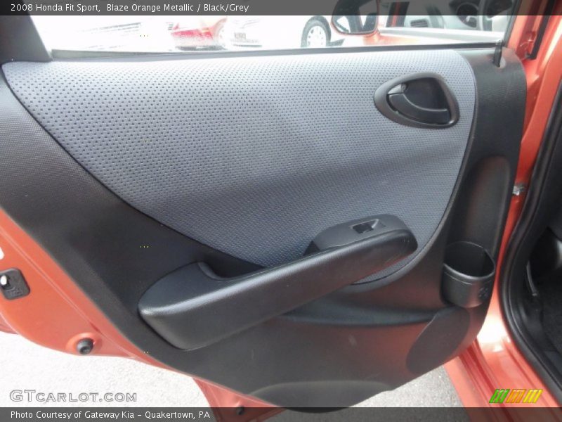 Blaze Orange Metallic / Black/Grey 2008 Honda Fit Sport