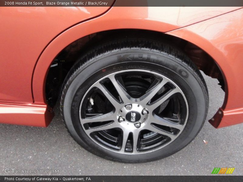 Blaze Orange Metallic / Black/Grey 2008 Honda Fit Sport