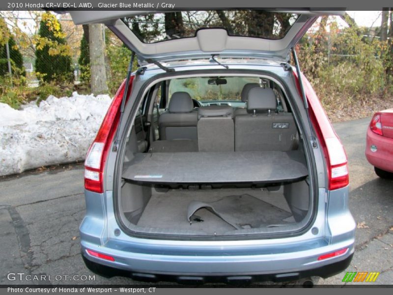 Glacier Blue Metallic / Gray 2010 Honda CR-V EX-L AWD