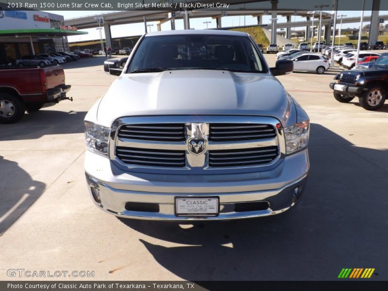 Bright Silver Metallic / Black/Diesel Gray 2013 Ram 1500 Lone Star Crew Cab