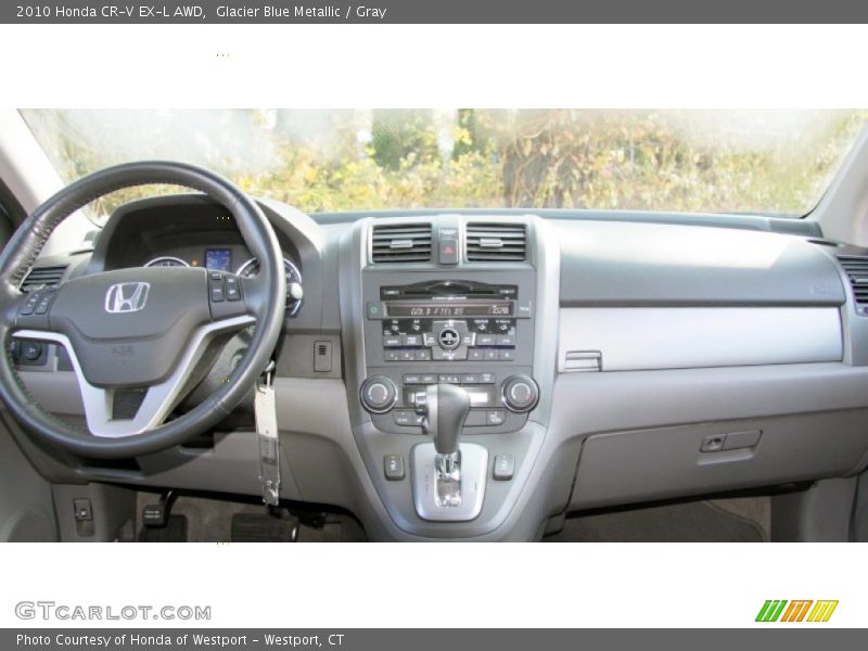 Glacier Blue Metallic / Gray 2010 Honda CR-V EX-L AWD