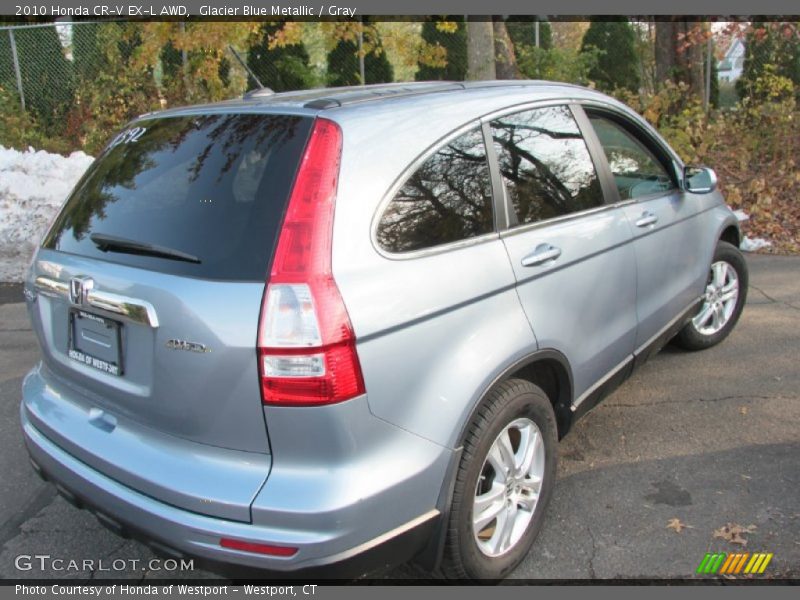 Glacier Blue Metallic / Gray 2010 Honda CR-V EX-L AWD