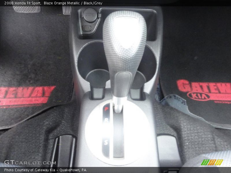 Blaze Orange Metallic / Black/Grey 2008 Honda Fit Sport