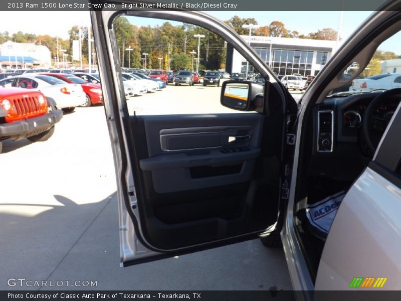 Bright Silver Metallic / Black/Diesel Gray 2013 Ram 1500 Lone Star Crew Cab