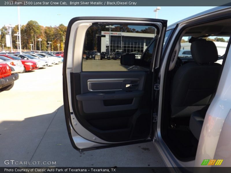 Bright Silver Metallic / Black/Diesel Gray 2013 Ram 1500 Lone Star Crew Cab