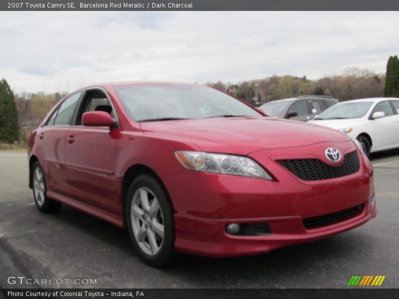 Barcelona Red Metallic / Dark Charcoal 2007 Toyota Camry SE