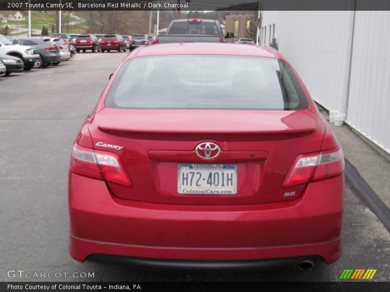 Barcelona Red Metallic / Dark Charcoal 2007 Toyota Camry SE