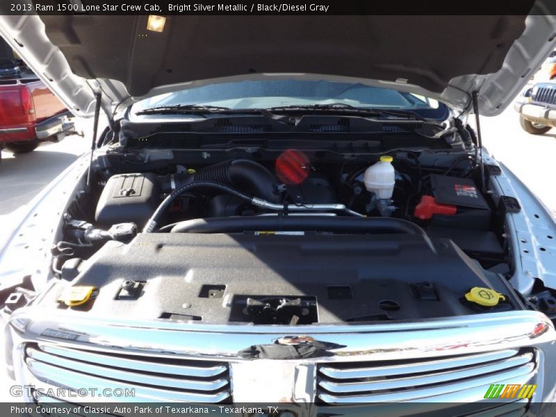 Bright Silver Metallic / Black/Diesel Gray 2013 Ram 1500 Lone Star Crew Cab