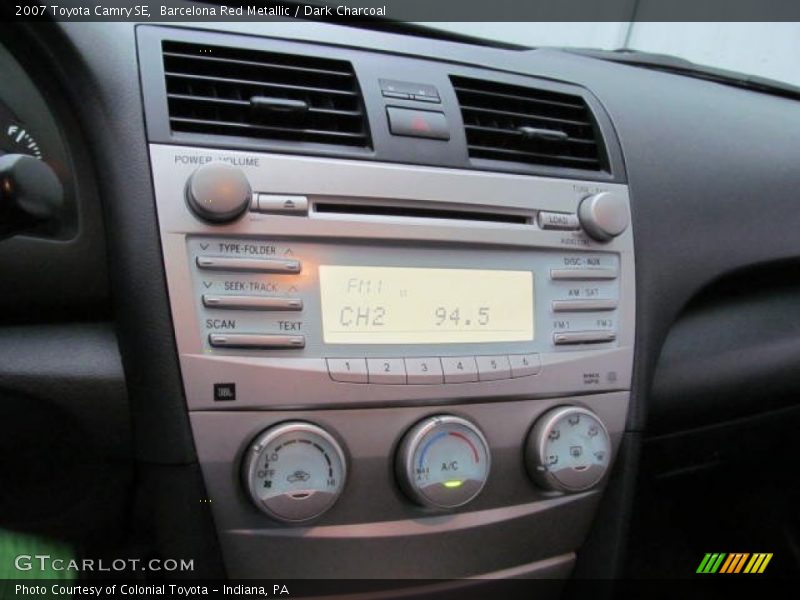 Barcelona Red Metallic / Dark Charcoal 2007 Toyota Camry SE