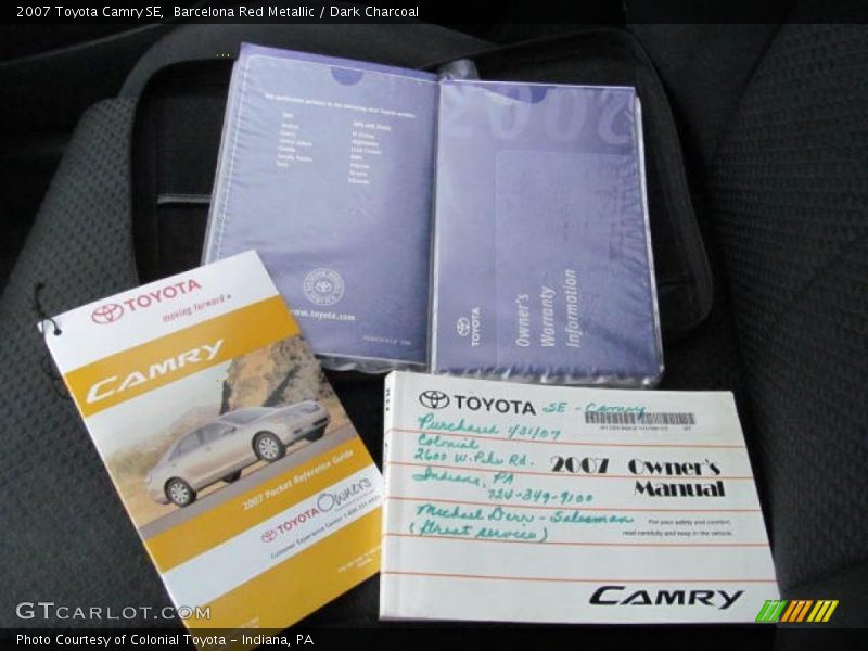 Barcelona Red Metallic / Dark Charcoal 2007 Toyota Camry SE