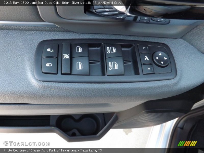 Bright Silver Metallic / Black/Diesel Gray 2013 Ram 1500 Lone Star Quad Cab