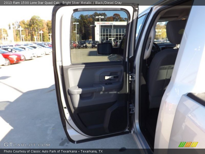 Bright Silver Metallic / Black/Diesel Gray 2013 Ram 1500 Lone Star Quad Cab