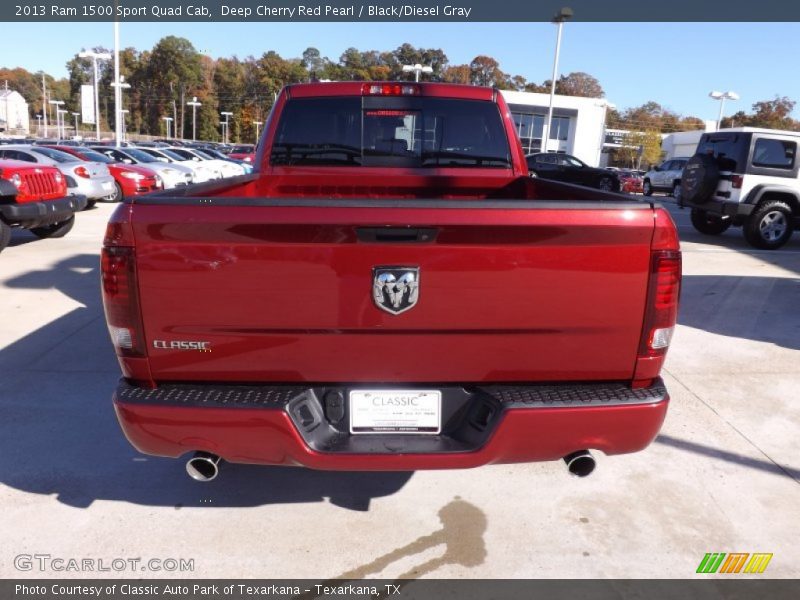 Deep Cherry Red Pearl / Black/Diesel Gray 2013 Ram 1500 Sport Quad Cab