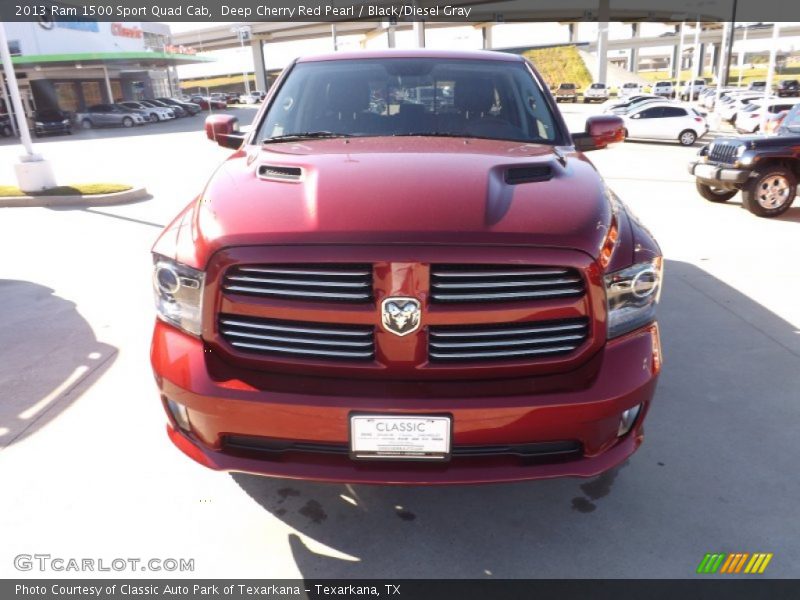 Deep Cherry Red Pearl / Black/Diesel Gray 2013 Ram 1500 Sport Quad Cab